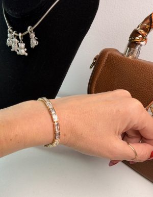 Pulseira dourada estilo Riviera
